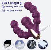 Pull bead stick Two-end vvibrating massage